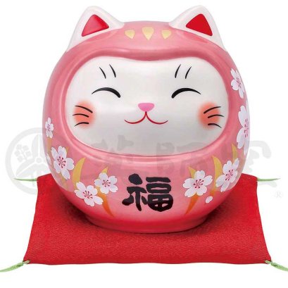 แมวดารุมะ สีชมพู ความรักความสัมพันธ์กับคนรอบข้าง ขอพรสมหวังดั่งใจ