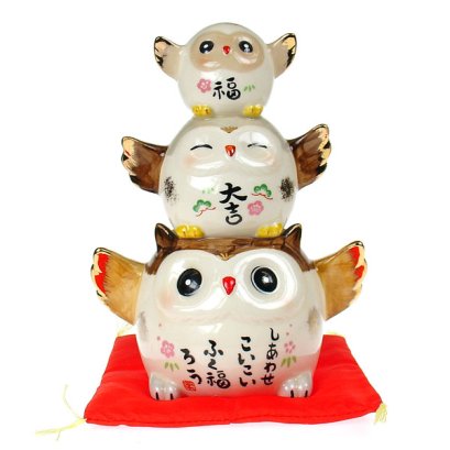 นกฮูก 3 ชั้น 15.5 cm  (Pre order)