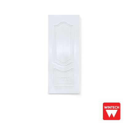 PVC Solid Door, 2 panels, White Pattern, Wintech