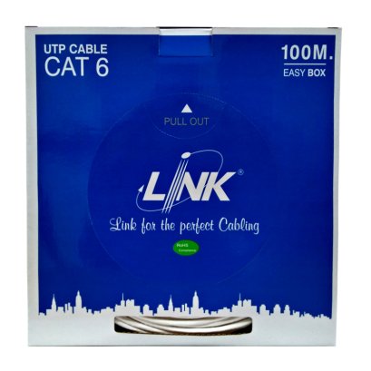 สายแลน CAT 6 (ใช้ภายใน) 100 เมตร ยี่ห้อ LINK รุ่น US-9006-1