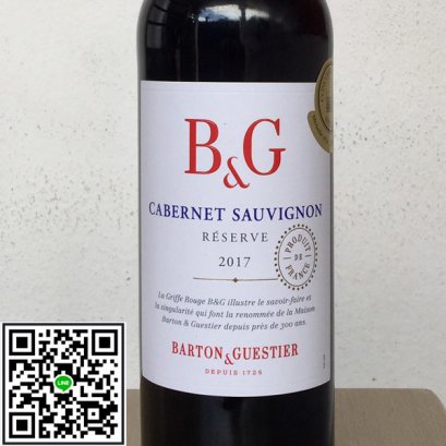 B&G Cabernet Sauvignon Reserve 2017 (12 ขวด)1-ลัง
