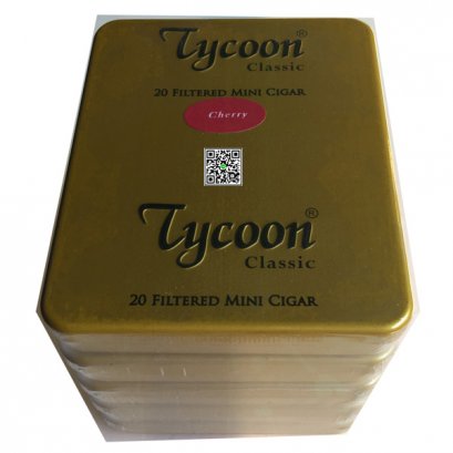 ซิก้าร์ จาก ลอนดอน,อังกฤษ -Tycoon Classic 20 Filtered Mini Cigar (Cherry)