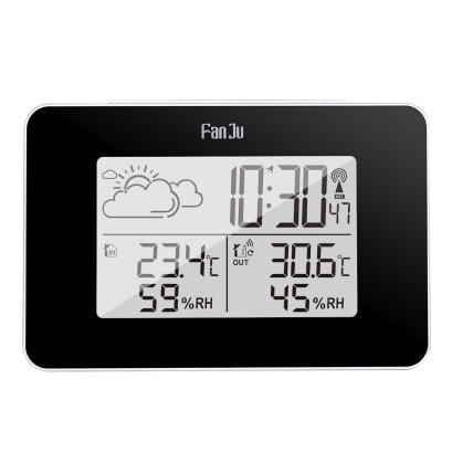 นาฬิกาเซนเซอร์ ไฮโกรมิเตอร์วัดอุณหภูมิไร้สาย (Wireless weather station digital clock)
