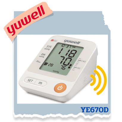เครื่องวัดความดันโลหิตดิจิตอล YUWELL  รุ่นYE-670D (มีเสียงพูดภาษาไทย)