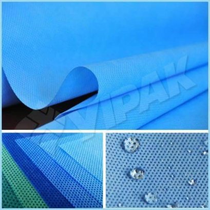 กระดาษห่อเครื่องมือแพทย์ สีฟ้า  60 แกรม Nonwoven SMS Fabrie Wrap