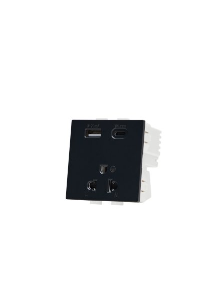 Local Socket with USB and USB-C Charger