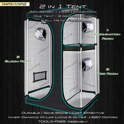 MARS HYDRO  2 in 1 Grow Tent 150x120x200cm