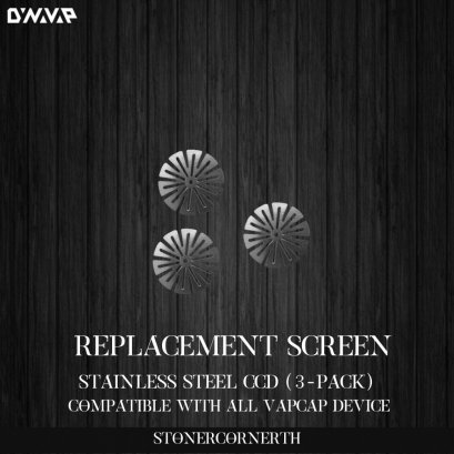 DYNAVAP REPLACEMENT SCREEN:  STAINLESS STEEL CCD  (3-PACK)