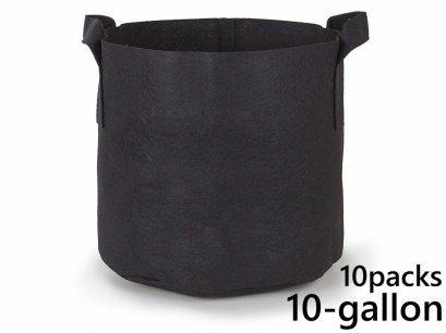 แพ็ค 10! ถุงปลูกต้นไม้แบบผ้า ขนาด 10แกลลอน สูง 40ซม Smart Grow Bag 10-Gallon - Fabric Pot
