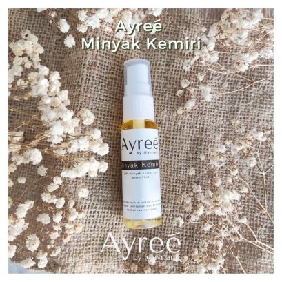 Ayree Minyak Kemiri 25ml - Minyak Kemiri Asli 100% / Penebal Alis dan Rambut Baby