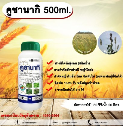 คูซานากิ 500ml. สารนิโคซัลฟูรอน สารกำจัดวัชพืช กำจัดหญ้า ในข้าวโพด กำจัดข้าวฟ่างผี หญ้าโขย่ง หญ้าปากควาย หญ้าตีนติด หญ้าตีนกา