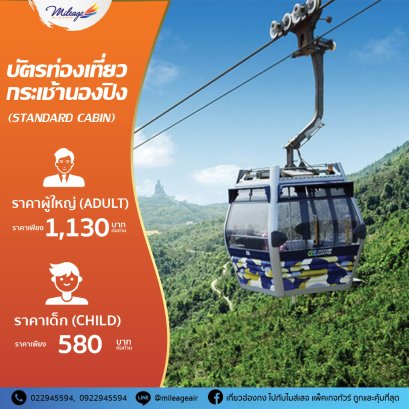 บัตรกระเช้า Ngong Ping 360 Standard Cabin (แบบพื้นทึบ)