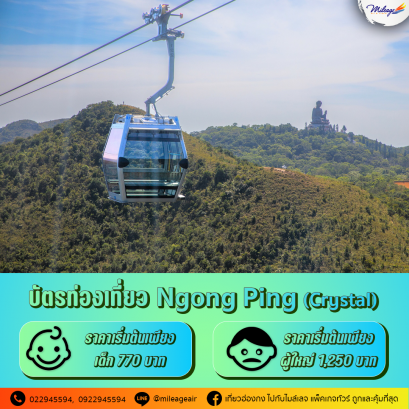 บัตรกระเช้า Ngong Ping 360 Crystal Cabin (แบบพื้นใส)