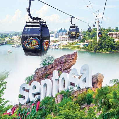 บัตรขึ้นกระเช้าลอยฟ้าสิงคโปร์ (Cable Car 2 Way Sky Network)