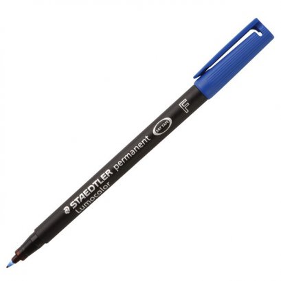 ปากกาเขียนแผ่นใส Staedtler F 0.6 มม. สีน้ำเงิน
