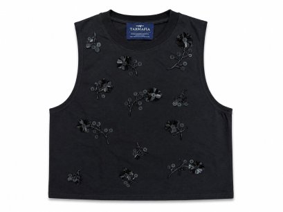 Black Petal Crop