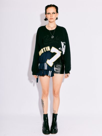 BLACKLACE VARSITY SWEATER