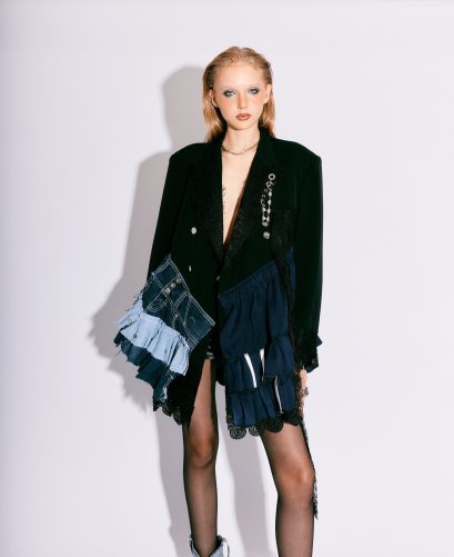Ruffle LAYER BLAZER -11
