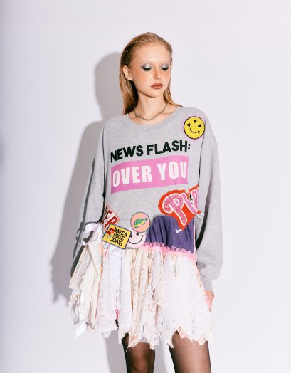 Over You Patchwork Lace Sweater
