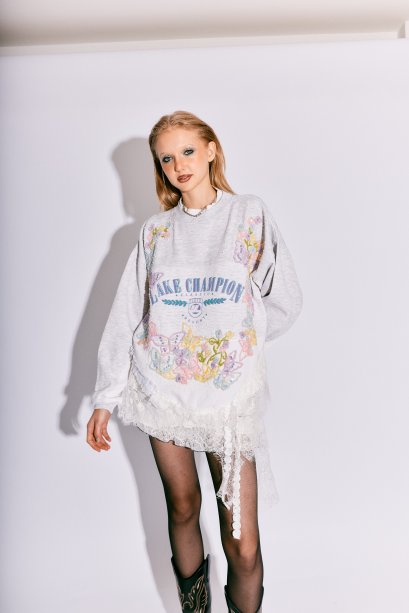 Pastel Dream Lace Sweater