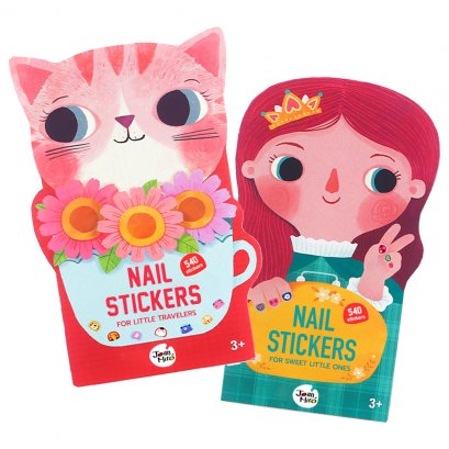 สติ๊กเกอร์ติดเล็บเด็ก  Nail sticker Girl package Cat Design