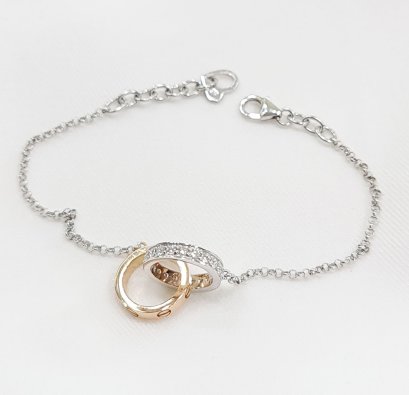 Bracelets 18K white Gold with Round Diamond