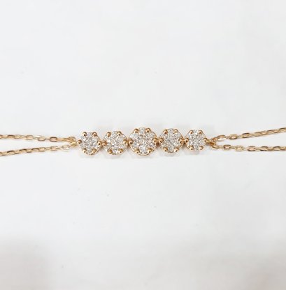 Bracelets 18K  Rose gold with Round Diamond