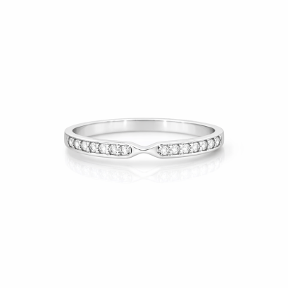 Ring 18K  White gold with Round Diamond