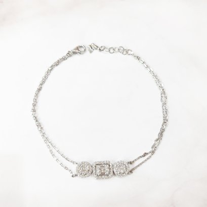 Bracelets 18K  white gold with Round Diamond