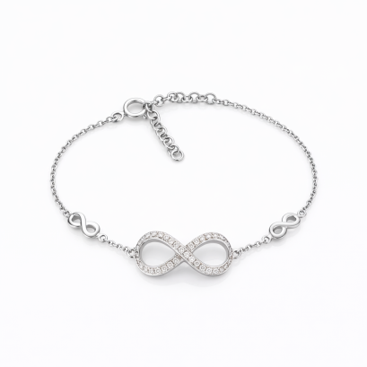 Bracelets 18K White Gold with Round Diamon