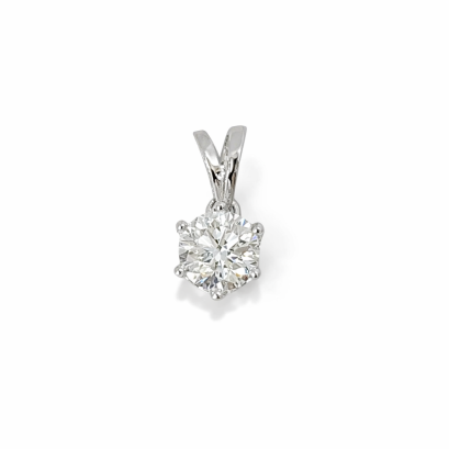 Pendents 18K White Gold with GIA Diamond