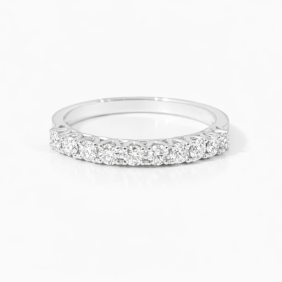 Ring 18K  White gold with Round Diamond