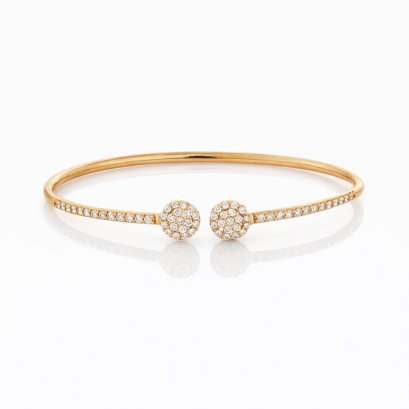 Bracelets 18K Rose Gold with Round Diamond