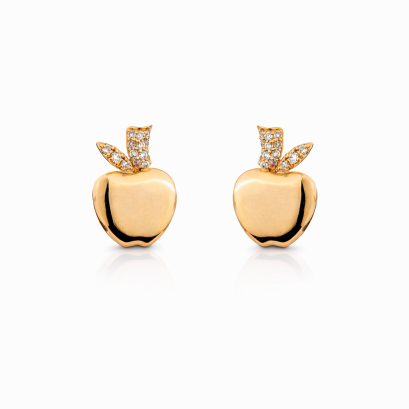 Earrings 18K  White Gold with  Diamond