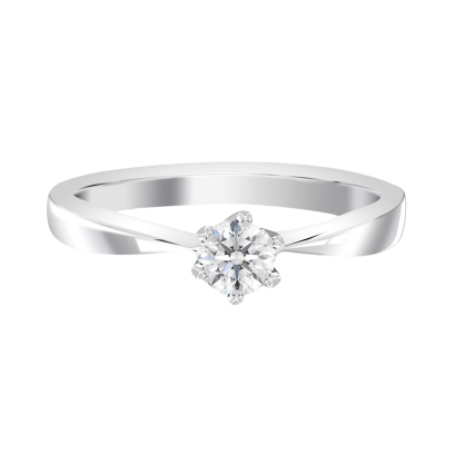 Ring 18K  White gold with Round Diamond