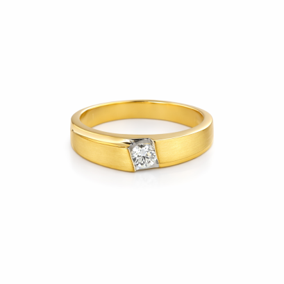 Ring 18K Yellow Gold with Round Diamond