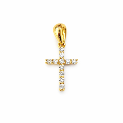 Pendants 18K  Yellow gold with Round Diamond