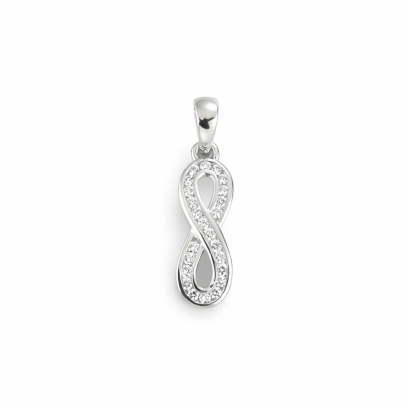 Pendants 18K White gold with round diamond