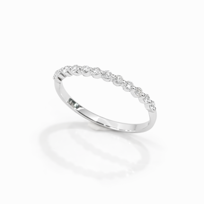 Ring 18K  White gold with Round Diamond