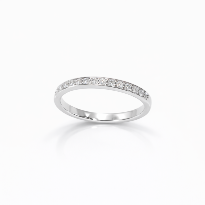 Ring 18K  White gold with Round Diamond