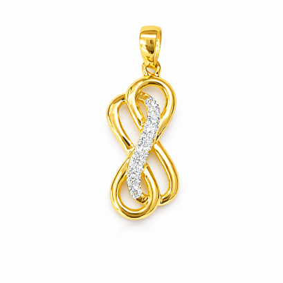 Pendants 18K  Yellow gold with Round Diamond