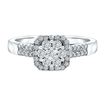 Ring 18K  Gold with Round Diamond