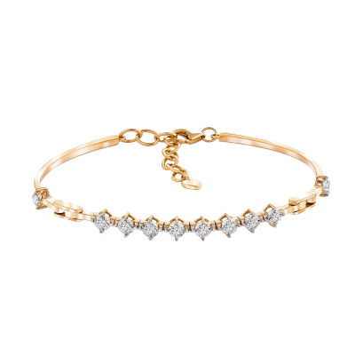 Bracelets 18K Rose Gold with Round Diamond