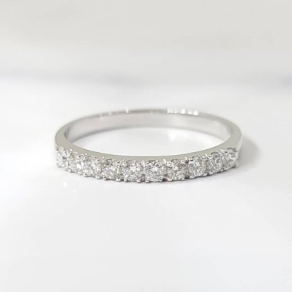 Ring 18K  White gold with Round Diamond