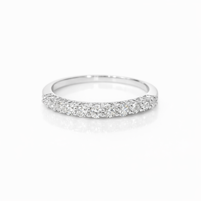 Ring 18K  White gold with Round Diamond