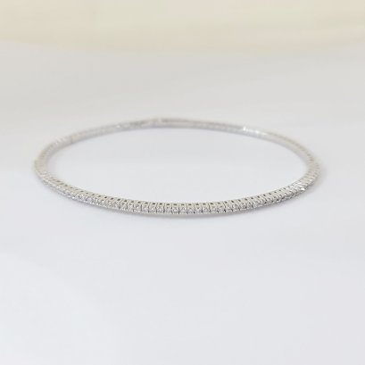 Bracelets 18K White Gold with Round Diamond