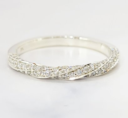 Ring 9K  White gold with Round Diamond