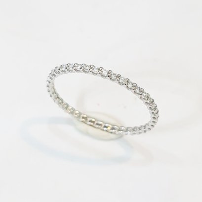 Ring 18K  White gold with Round Diamond