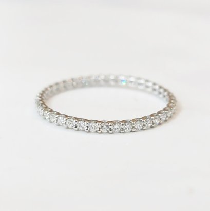 Ring 18K  White gold with Round Diamond