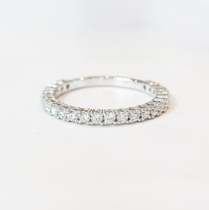 Ring 18K  White gold with Round Diamond